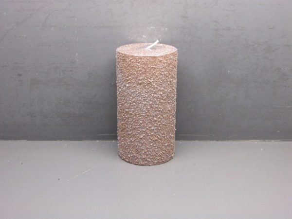 7x13cm rustic pillar candle+granule +metallic lacquer  + glitters - Image 7