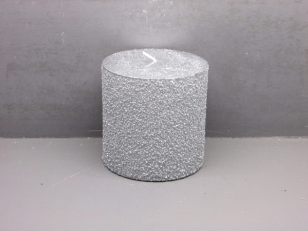 10x10cm rustic pillar candle+granule +metallic lacquer  + glitters - Image 4