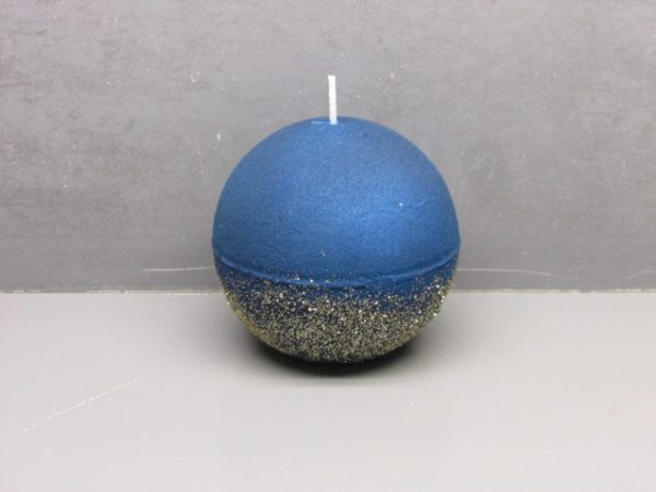 8cm rustic ball candle sprayed color wax with glitter - Image 8