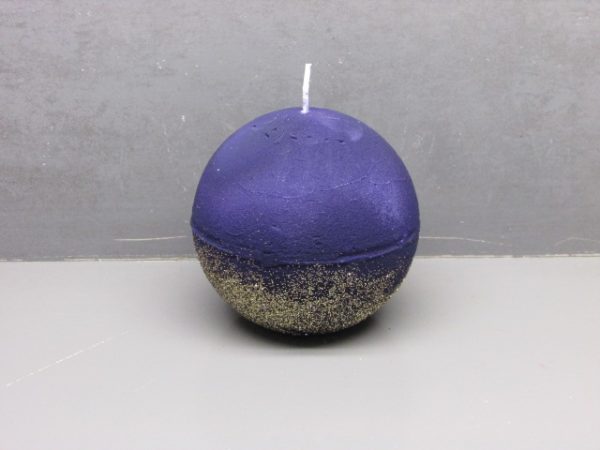 8cm rustic ball candle sprayed color wax with glitter - Image 6