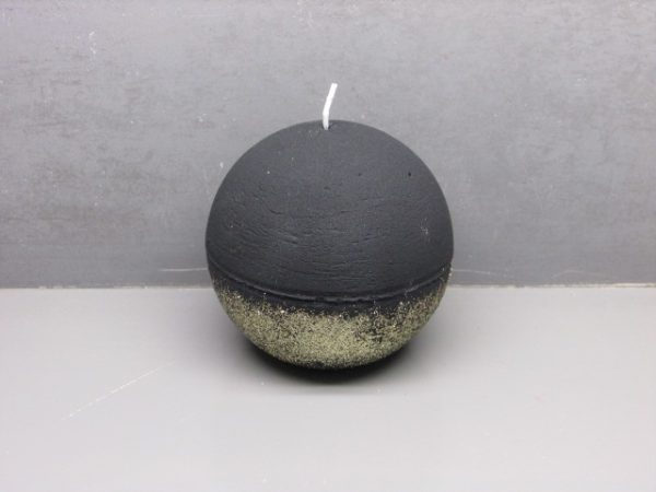 10cm rustic ball candle sprayed color wax with glitter - Image 8