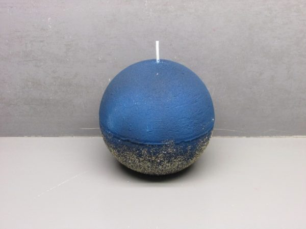 10cm rustic ball candle sprayed color wax with glitter - Image 7