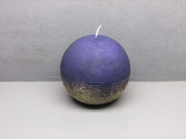 10cm rustic ball candle sprayed color wax with glitter - Image 6