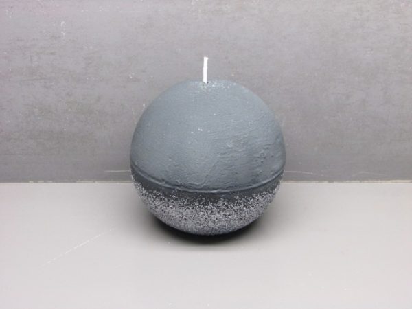 10cm rustic ball candle sprayed color wax with glitter - Image 4