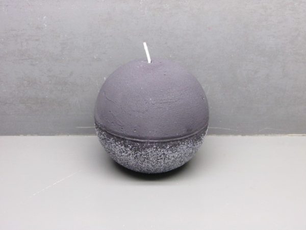 10cm rustic ball candle sprayed color wax with glitter - Image 2