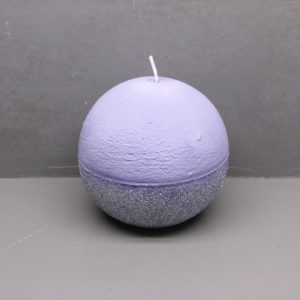 10cm rustic ball candle sprayed color wax with glitter