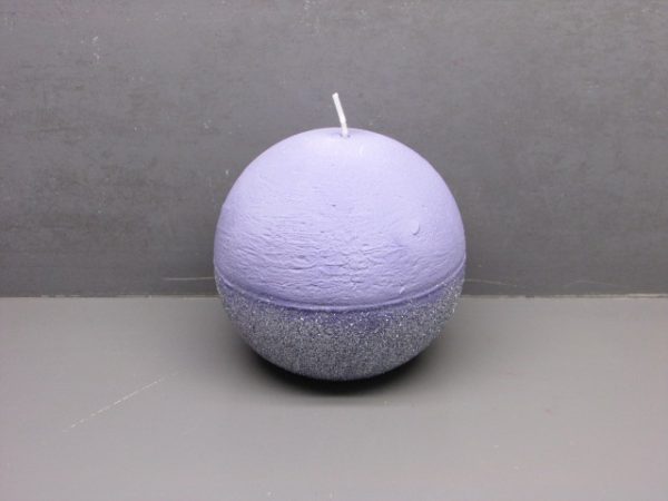 10cm rustic ball candle sprayed color wax with glitter