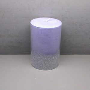 10x15cm rustic pillar candle sprayed color wax with glitter