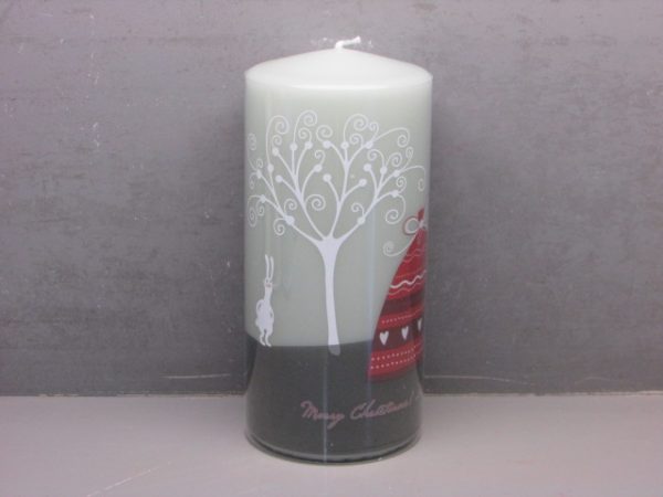 7x15cm colored pressed pillar candle with film - Image 4