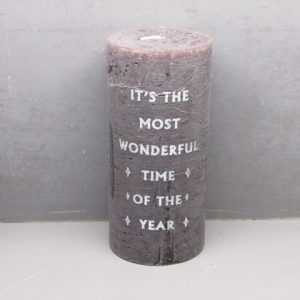 7x15cm rustic pillar candle with silk screen printed