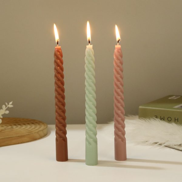 2.2x2.5cm Spiral dinner candles - Image 4